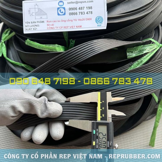 Gioăng cao su ống cống TG 14x25 D900 Gioăng cao su ống cống TG 14x25 D900