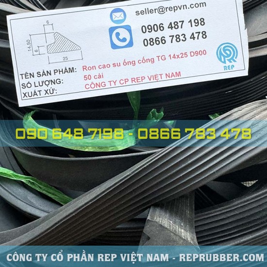 Gioăng cao su ống cống TG 14x25 D900 Gioăng cao su ống cống TG 14x25 D900