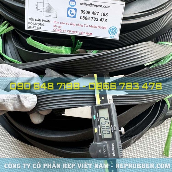 Gioăng cao su ống cống TG 14x25 D1000 Gioăng cao su ống cống TG 14x25 D1000
