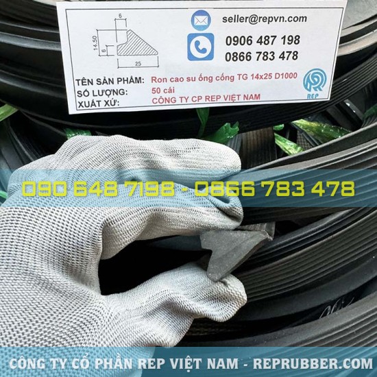 Gioăng cao su ống cống TG 14x25 D1000 Gioăng cao su ống cống TG 14x25 D1000