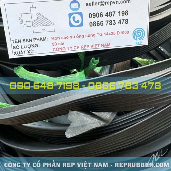 Gioăng cao su ống cống TG 14x25 D1000 Gioăng cao su ống cống TG 14x25 D1000