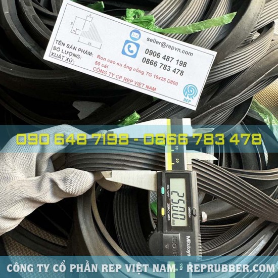 Gioăng cao su ống cống TG 19x25 D800 Gioăng cao su ống cống TG 19x25 D800