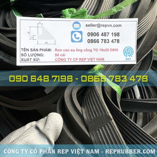 Gioăng cao su ống cống TG 19x25 D800 Gioăng cao su ống cống TG 19x25 D800