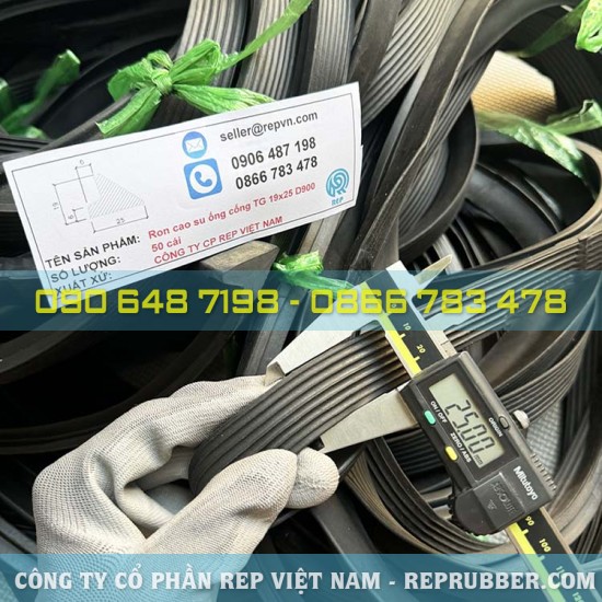 Gioăng cao su ống cống TG 19x25 D900 Gioăng cao su ống cống TG 19x25 D900