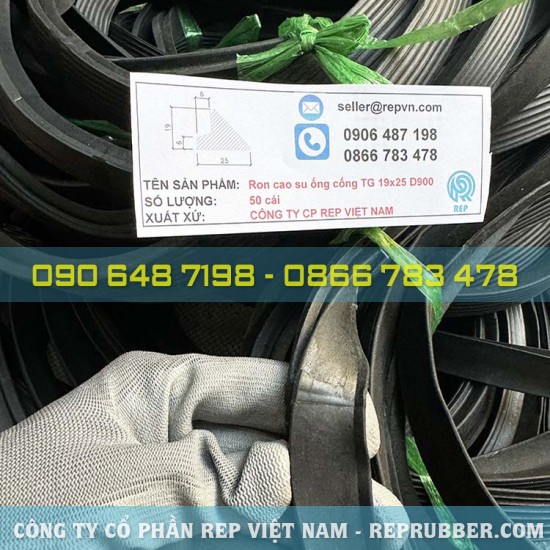 Gioăng cao su ống cống TG 19x25 D900 Gioăng cao su ống cống TG 19x25 D900