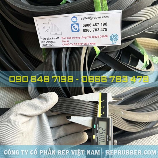 Gioăng cao su ống cống TG 19x25 D1000 Gioăng cao su ống cống TG 19x25 D1000