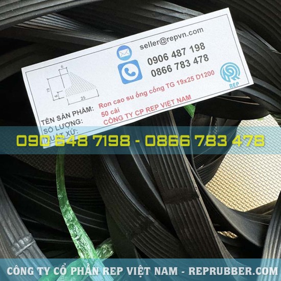Gioăng cao su ống cống TG 19x25 D1200 Gioăng cao su ống cống TG 19x25 D1200