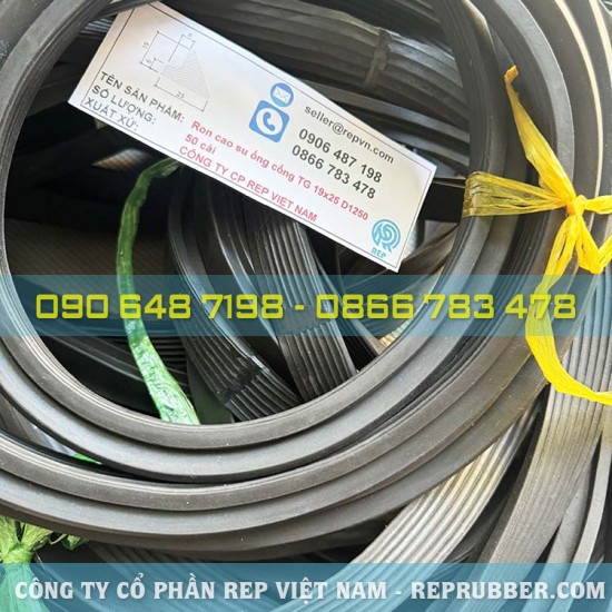 Gioăng cao su ống cống TG 19x25 D1250 Gioăng cao su ống cống TG 19x25 D1250