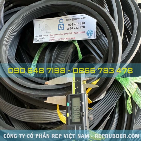 Gioăng cao su ống cống TG 19x25 D1500 Gioăng cao su ống cống TG 19x25 D1500