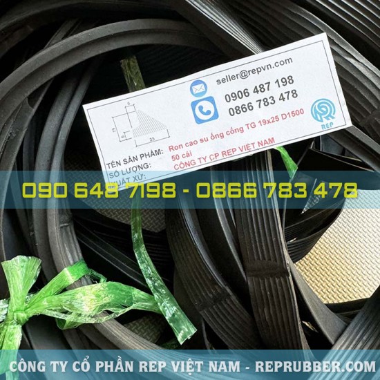 Gioăng cao su ống cống TG 19x25 D1500 Gioăng cao su ống cống TG 19x25 D1500