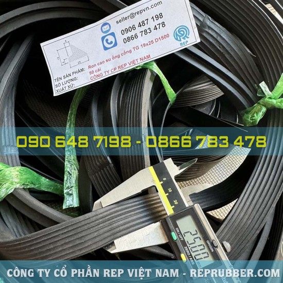 Gioăng cao su ống cống TG 19x25 D1500 Gioăng cao su ống cống TG 19x25 D1500