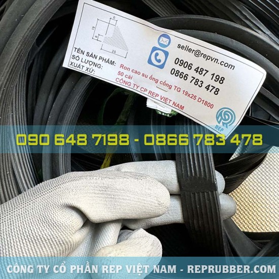 Gioăng cao su ống cống TG 19x25 D1800 Gioăng cao su ống cống TG 19x25 D1800