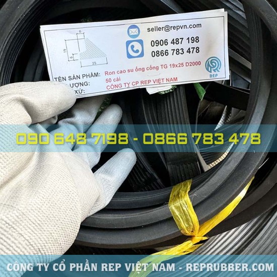 Gioăng cao su ống cống TG 19x25 D2000 Gioăng cao su ống cống TG 19x25 D2000