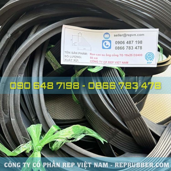 Gioăng cao su ống cống TG 19x25 D2400 Gioăng cao su ống cống TG 19x25 D2400