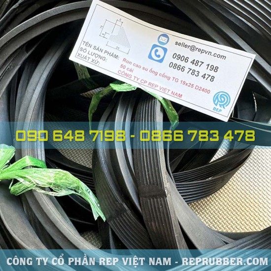 Gioăng cao su ống cống TG 19x25 D2400 Gioăng cao su ống cống TG 19x25 D2400