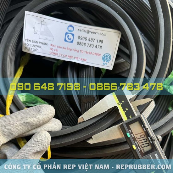 Gioăng cao su ống cống TG 19x25 D2500