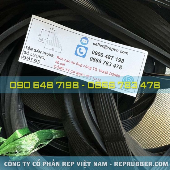 Gioăng cao su ống cống TG 19x25 D2500