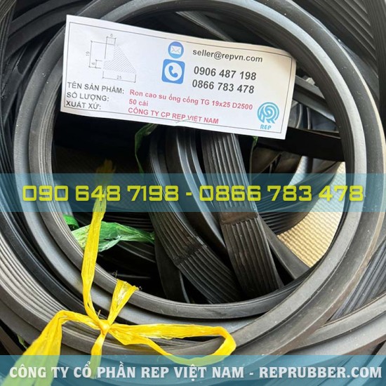 Gioăng cao su ống cống TG 19x25 D2500