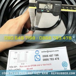 Gioăng cao su EPDM chữ U 10x11x2.5 Gioăng cao su EPDM chữ U 10x11x2.5