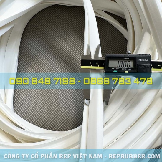 Vòng silicon trắng đục nối nhiệt 8x24x2.7 Vòng silicon trắng đục nối nhiệt 8x24x2.7