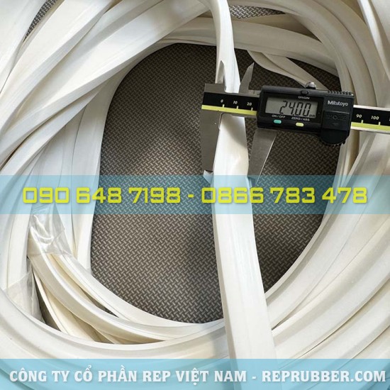 Vòng silicon trắng đục nối nhiệt 8x24x2.7 Vòng silicon trắng đục nối nhiệt 8x24x2.7