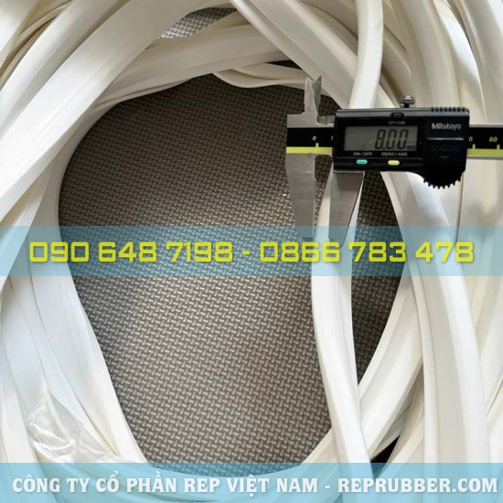 Vòng silicon trắng đục nối nhiệt 8x24x2.7 Vòng silicon trắng đục nối nhiệt 8x24x2.7
