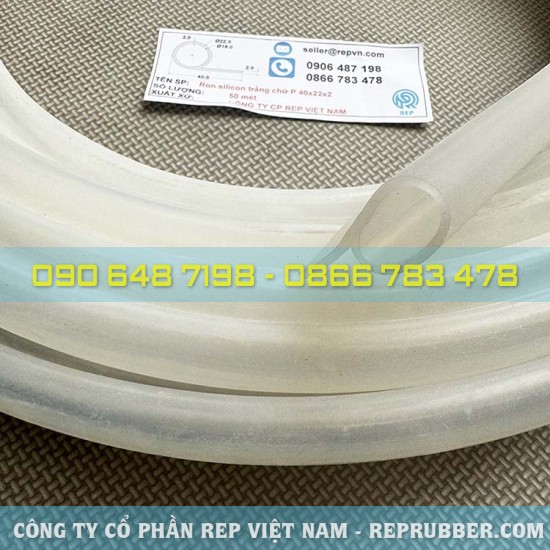 Gioăng silicon trắng chữ P 46x16x2 Gioăng silicon trắng chữ P 46x16x2