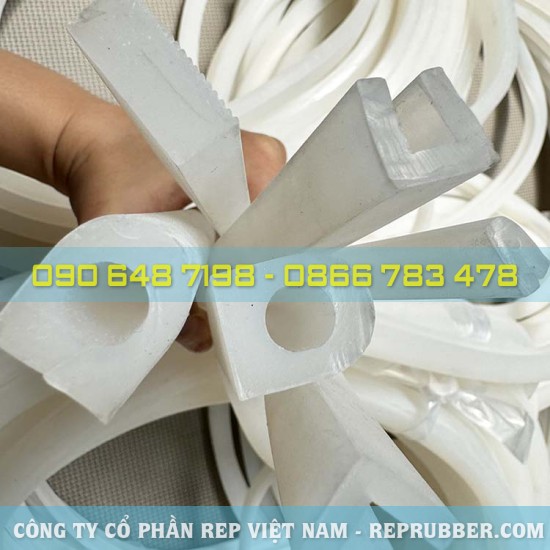 Gioăng silicon trắng chịu nhiệt chữ U, chữ D Gioăng silicon trắng chịu nhiệt chữ U, chữ D