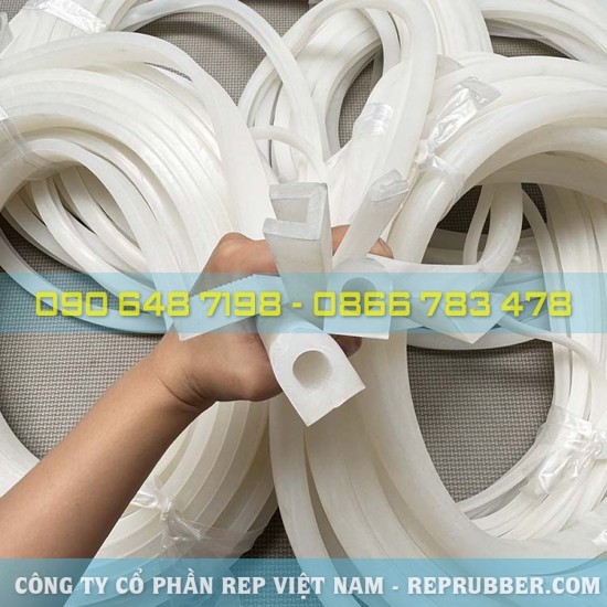 Gioăng silicon trắng chịu nhiệt chữ U, chữ D Gioăng silicon trắng chịu nhiệt chữ U, chữ D