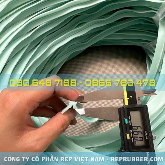 Gioăng cao su silicon xanh chữ U 11.6x7.7x1.8 Gioăng cao su silicon xanh chữ U 11.6x7.7x1.8