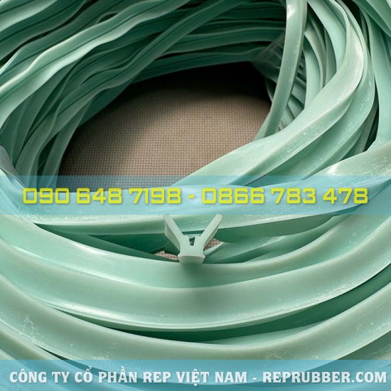 Gioăng cao su silicon xanh chữ U 11.6x7.7x1.8 Gioăng cao su silicon xanh chữ U 11.6x7.7x1.8