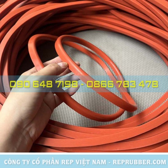 Vòng đệm silicon đỏ chữ D 10.5x11.7xL134cm