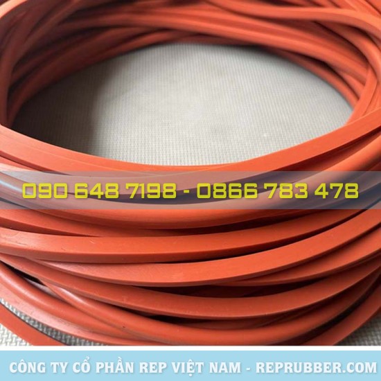 Vòng đệm silicon đỏ chữ D 10.5x11.7xL134cm
