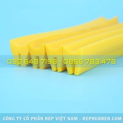 Gioăng cao su silicon vàng chữ U Gioăng cao su silicon vàng chữ U