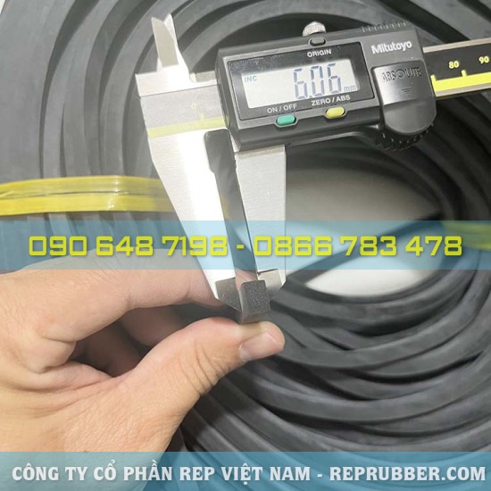 Gioăng cao su xốp chữ nhật 6x8