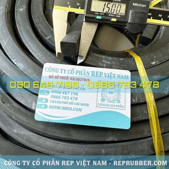 Gioăng cao su xốp đàn hồi 15x15