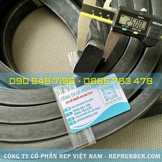 Gioăng cao su xốp chữ nhật 25x45