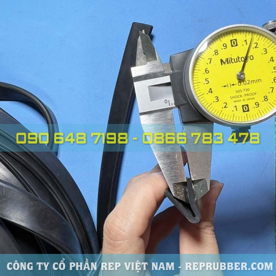 Gioăng cao su chữ U 11x25x3, khe 3mm