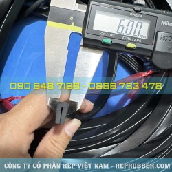 Gioăng cao su EPDM chữ U 6x12x2.5, khe 1mm Gioăng cao su EPDM chữ U 6x12x2.5, khe 1mm