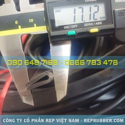 Gioăng cao su EPDM chữ U 7x17x2, khe 2mm Gioăng cao su EPDM chữ U 7x17x2, khe 2mm