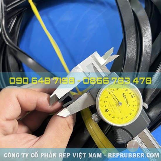 Gioăng cao su NBR chữ U 12x10x2, khe 6mm