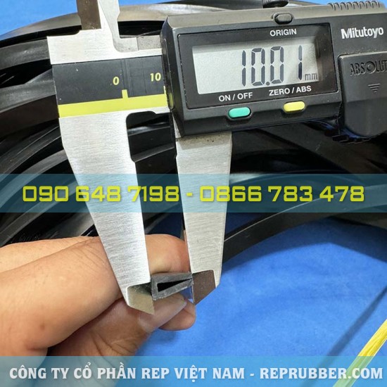 Gioăng cao su EPDM chữ U 5x10x1.5, khe 2mm