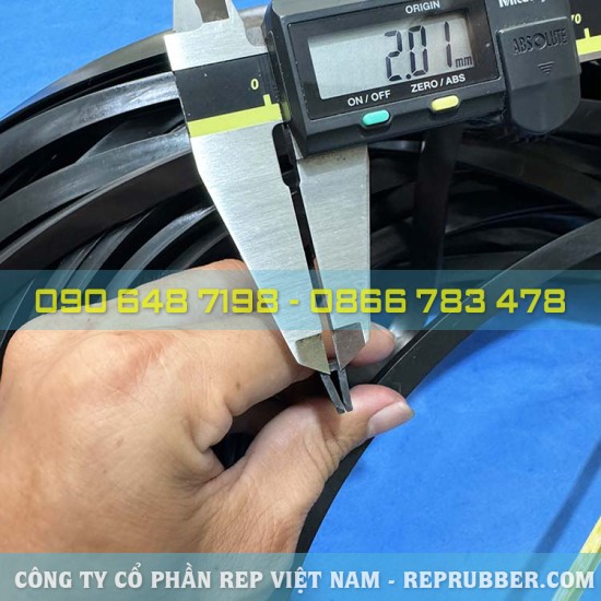 Gioăng cao su EPDM chữ U 5x10x1.5, khe 2mm