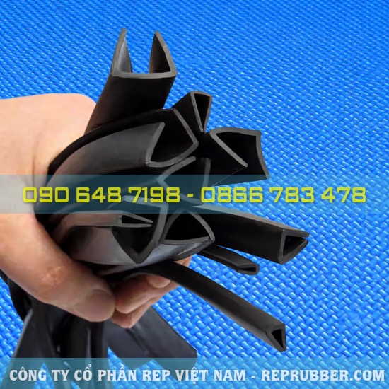 Gioăng cao su chữ U bọc mép kim loại, kính, nhựa