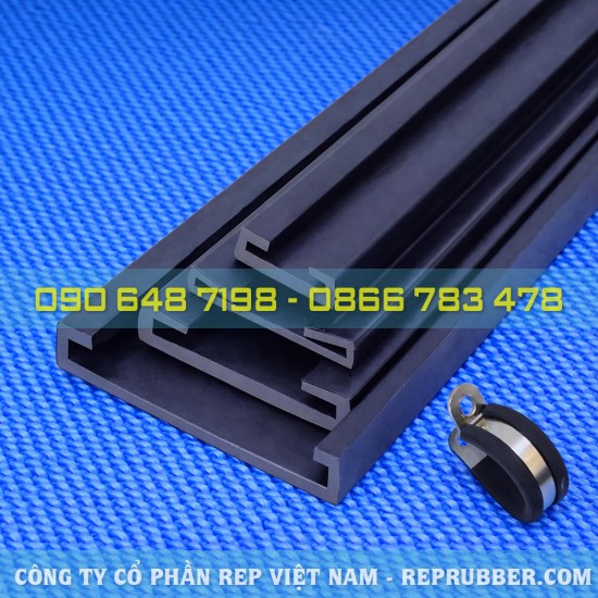 Gioăng cao su chữ U bọc mép kim loại, kính, nhựa