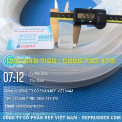 Ron silicon trắng chữ U 26x16x2.5 chọn chuẩn kích thước, lắp vừa