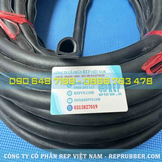 Ron cao su xốp EPDM chữ E 20x19x2 mềm nhẹ, ôm sát khe lắp đặt