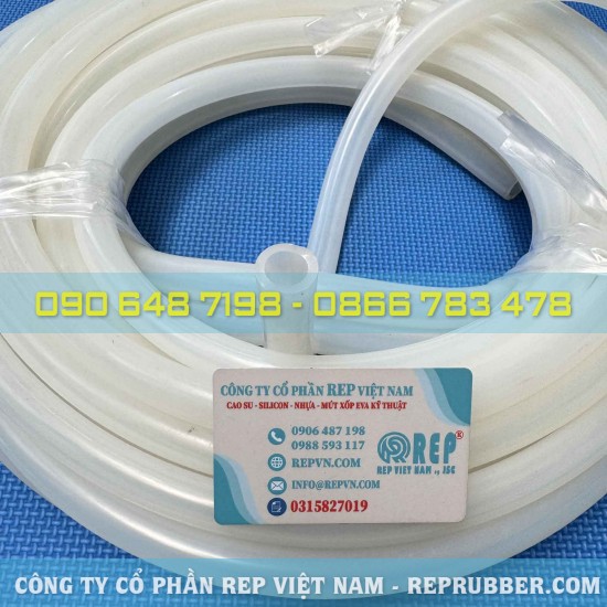 Ống silicon trắng 12x18 theo quy cách, sản xuất và gia công chính xác