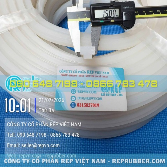 Ron silicon trắng chữ T 15x12x8 chịu nhiệt, làm kín khe hiệu quả