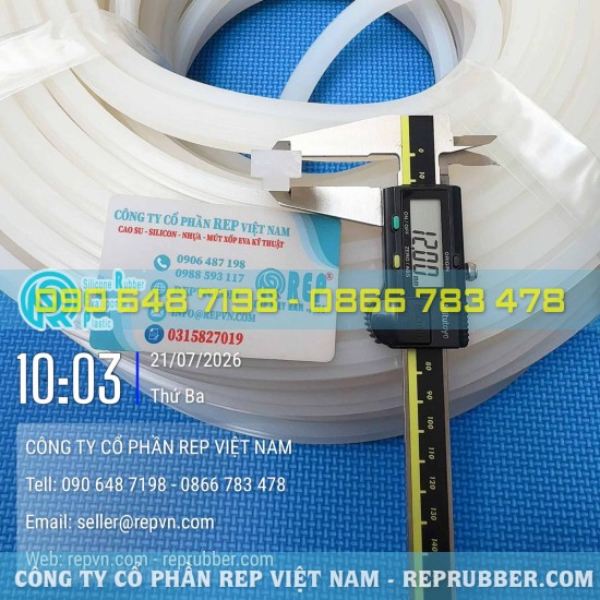 Ron silicon trắng chữ T 15x12x8 chịu nhiệt, làm kín khe hiệu quả